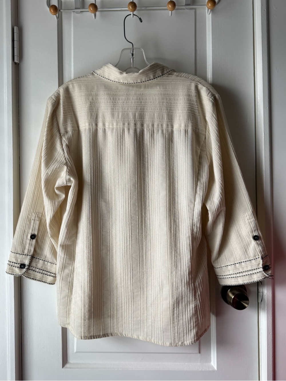 Multiples Button-Up Front Shirt - Picture 6 of 9
